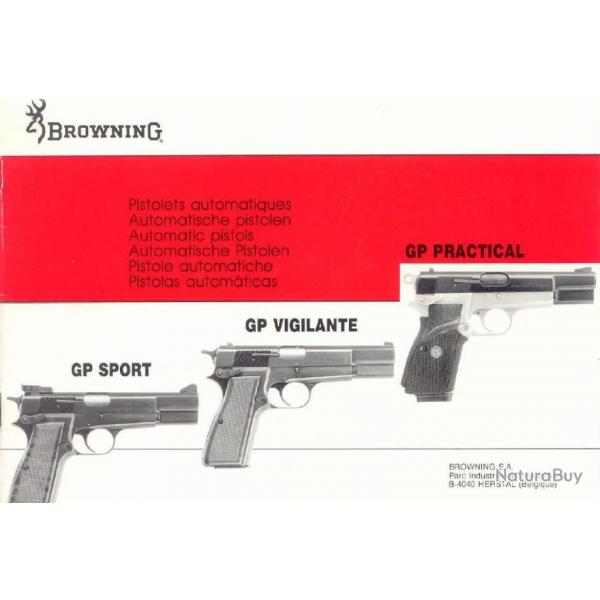 Notice  pour le pistolet BROWNING GP