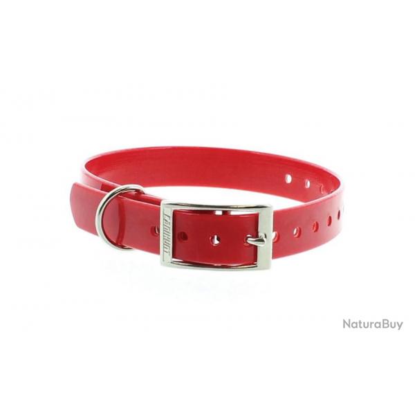 Collier polyurthane largeur 19 mm rouge