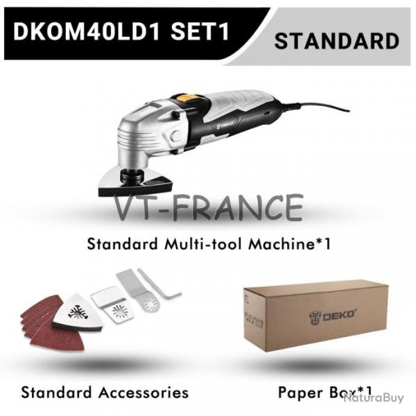 Outil Oscillant Multifonction Pro 400W, Modele: DKOM40LD1 SET1