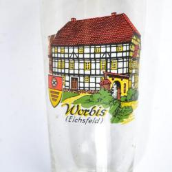 Verre à Bière Allemand, collection verre à bière / bar / bistrot, Worbis (Eichsfeld)