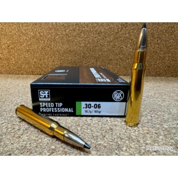 1 BOITE DE MUNITION GRANDE CHASSE RWS 30-06 SPEED TIP PRO 10.7 gr