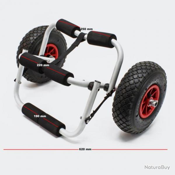 ++PN-chariot en aluminium pliable 45kg avec roue et sangle pour fixation en nylon brico62643