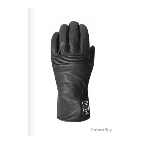 Gants Chauffants Cuir IWARM City Racer Noir