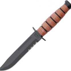 Couteau de combat Ka-Bar court Lame en acier au carbone Avec Etui en Cuir KA1261071