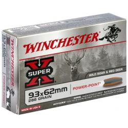 Munitions Winchester 9,3x62 18.5g 286grains Power-Point