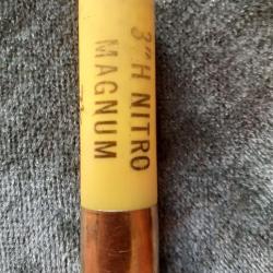une cartouche Remington nitro   20 magnum plastique 71/2