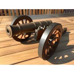 Ancien Canon D’artillerie Miniature En Métal – Jouet Miniature Collection