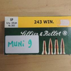 MUNI 9     munitions SELLIER BELLOT   243 WIN