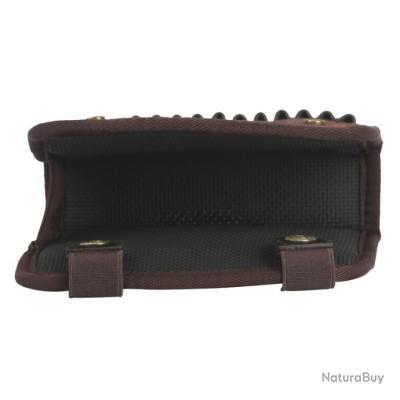 Porte-pochettes Munitions TOURBON Avec Repose-joues Réglable – Cuir Noir – Neuf