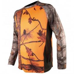 T Shirt de chasse Somlys Spandex camo orange