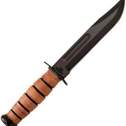 Couteau de Chasseur de l'US Navy Lame en acier carbone Avec Etui en Cuir avec logo US Navy KA1225071