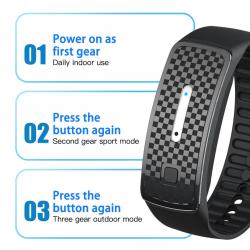 Bracelet Ultrasons Anti Moustiques Insectes, Couleur: Noir