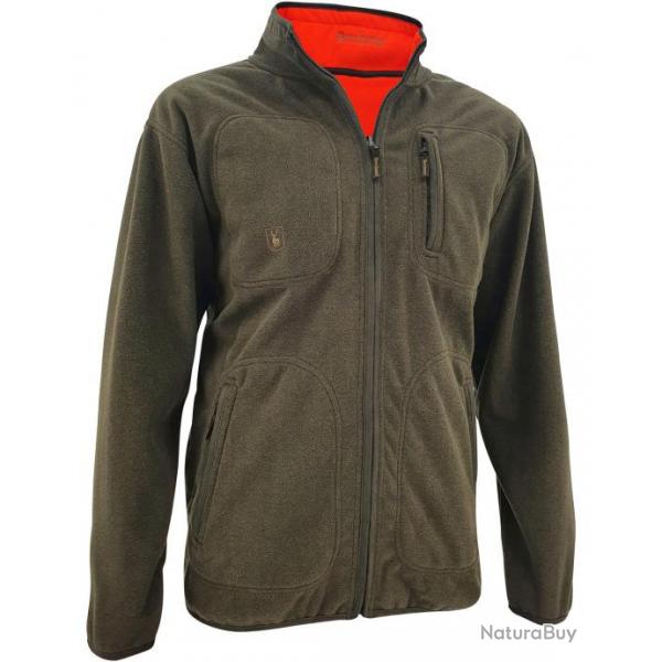 Veste polaire rversible Michael (Couleur: Brun/orange fluo, Taille: M)