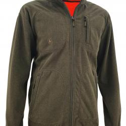 Veste polaire réversible Michael (Couleur: Brun/orange fluo, Taille: 3XL)