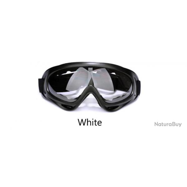 Lunettes de Protection Masque Sport Bricolage Scurit Anti-UV UV 400 CE Transparent