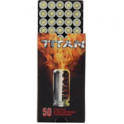 50 cartouches à blanc Titan 9mm PAK (Pistolet)