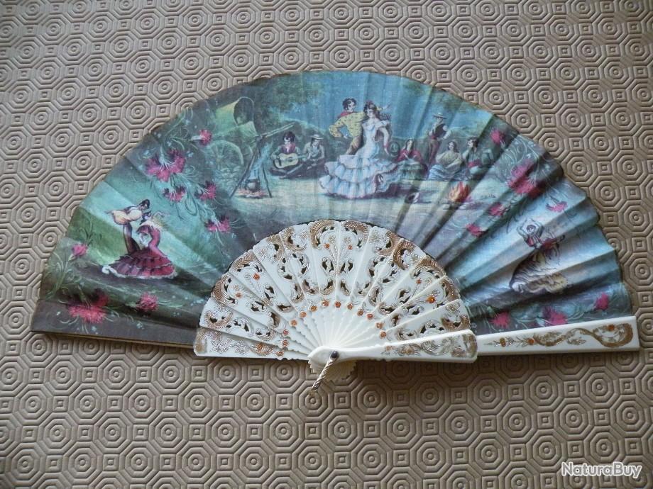 Eventail Flamenco Espagnol Objets Divers
