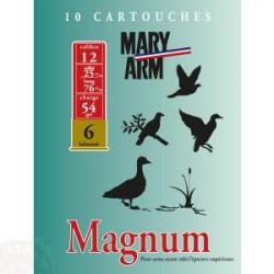 10 CARTOUCHES MARY ARM MAGNUM CAL 12 PLOMB