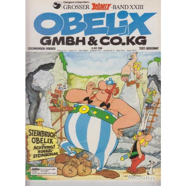 BD Obelix GMBH & Co. KG en allemand Editions Delta 1978