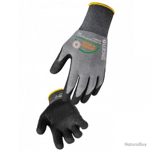 Gants enduits en nitrile avec 4 types d'enduction au choix SINGER SAFETY NYMFIT 7 Paume avec picots