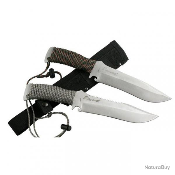 Couteau Chasse TX Bowie WILDSTEER Lame lisse Urban Camo --