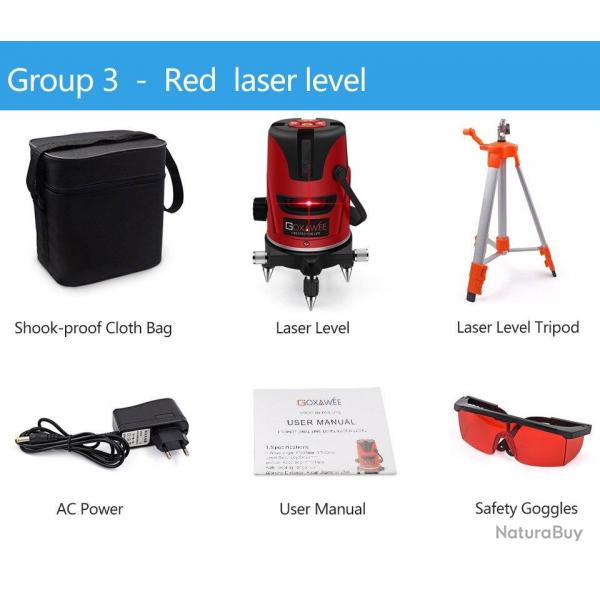 Niveau Laser Rotatif 360 Auto Nivelant 5 LIGNES 6 POINTS, Modele: GROUP 3
