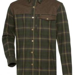 Chemise de chasse Taunus-DK (Couleur: Carreaux olive, Taille: XL)