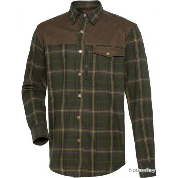 Chemise de chasse Taunus-DK (Couleur: Carreaux olive, Taille: XL)