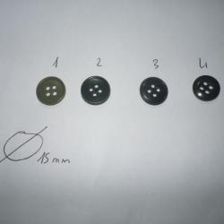 5 BOUTONS ARMEE FRANCAISE  POUR CHEMISE  diam 15mm