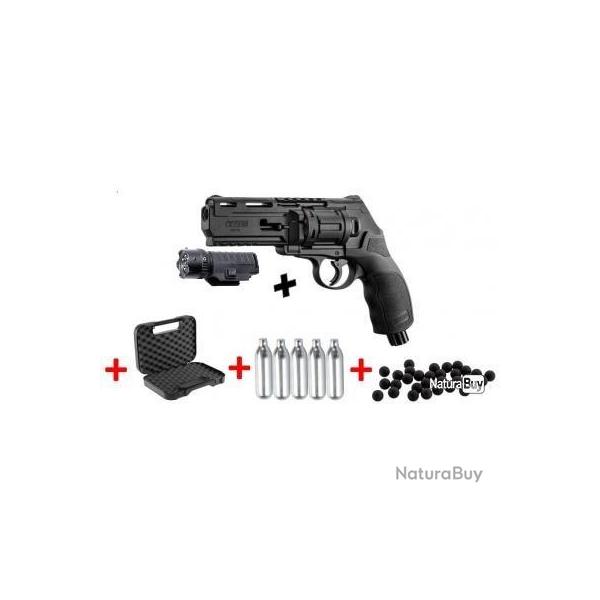 Pack Revolver 11 J Walther T4E HDR 50 cal. 50 + 5 Co2 + 50 Balles + Malette + lampe laser