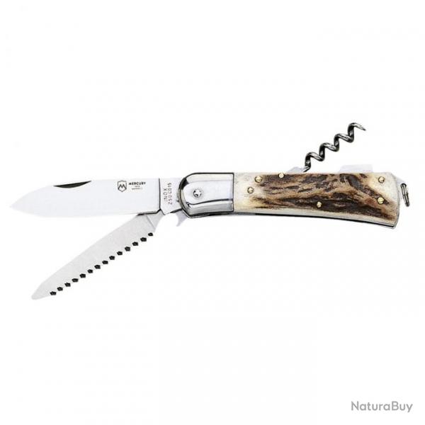 Couteau de chasse 3 pices bois de cerf