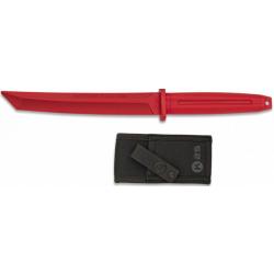 Couteau d'entraînement droit caoutchouc K25 Rouge