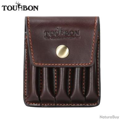 Porte-munitions Ceinture En Cuir Véritable - Calibre 12/20 GA - Marron Foncé - Neuf