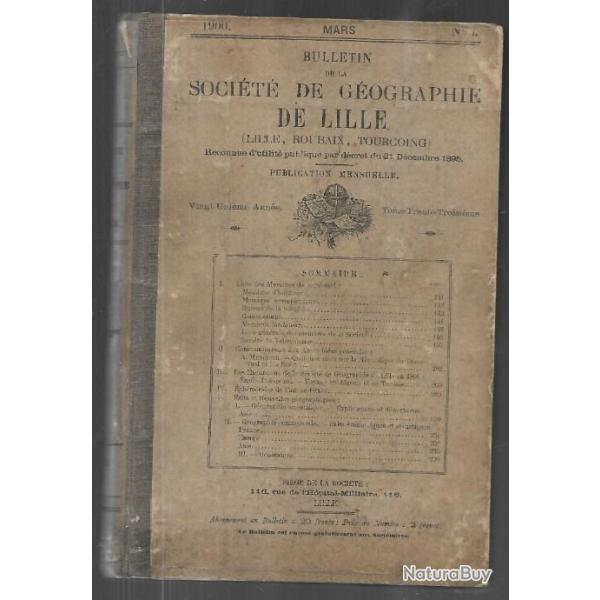 bulletin de la socit de gographie de lille roubaix tourcoing, 1900