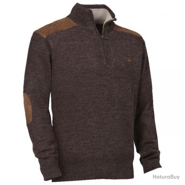 Pull Verney carron Fox Zipp - marron - TAILLE 2XL