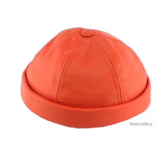Bonnet docker Cuir Orange Aussie Apparel Taille unique Orange