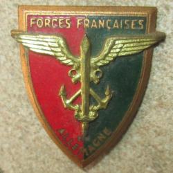 Forces Françaises en ALLEMAGNE, émail, dos guilloché
