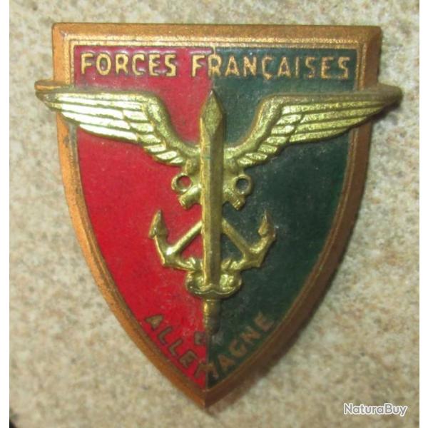 Forces Franaises en ALLEMAGNE, mail, dos guilloch