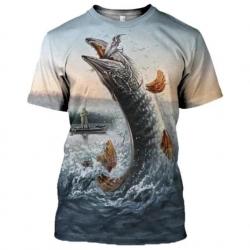 !!! LIVRAISON OFFERTE !!! Tee-shirt 3D réaliste chasse pêche réf 427