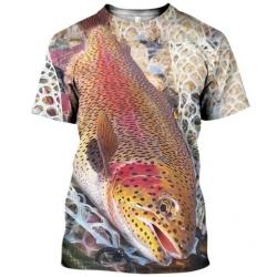!!! LIVRAISON OFFERTE !!! Tee-shirt 3D réaliste chasse pêche réf 431