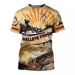 !!! LIVRAISON OFFERTE !!! Tee-shirt 3D réaliste chasse pêche réf 445