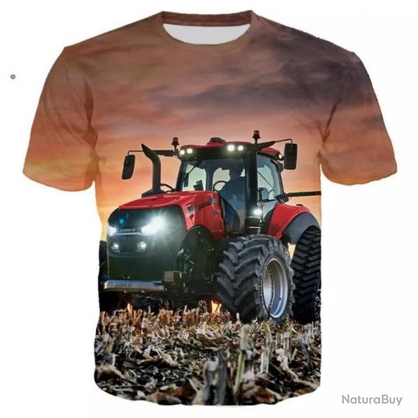 !!! LIVRAISON OFFERTE !!! Tee-shirt 3D raliste chasse pche agriculture tracteur rf 502