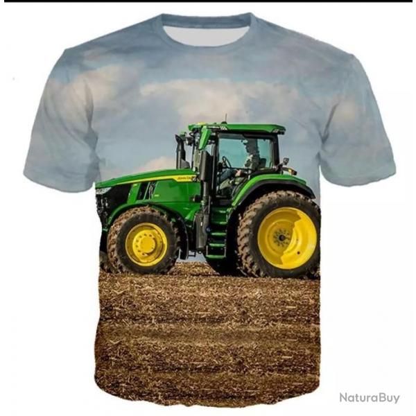 !!! LIVRAISON OFFERTE !!! Tee-shirt 3D raliste chasse pche agriculture tracteur rf 507