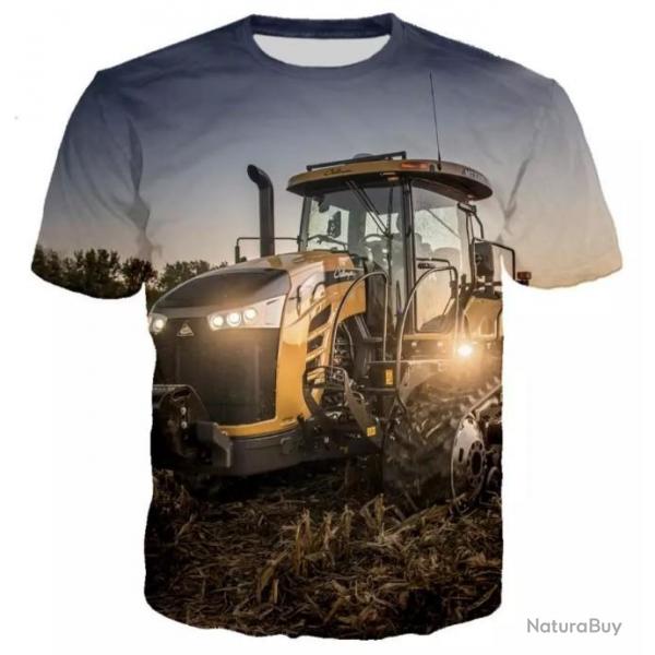 !!! LIVRAISON OFFERTE !!! Tee-shirt 3D raliste chasse pche agriculture tracteur rf 516