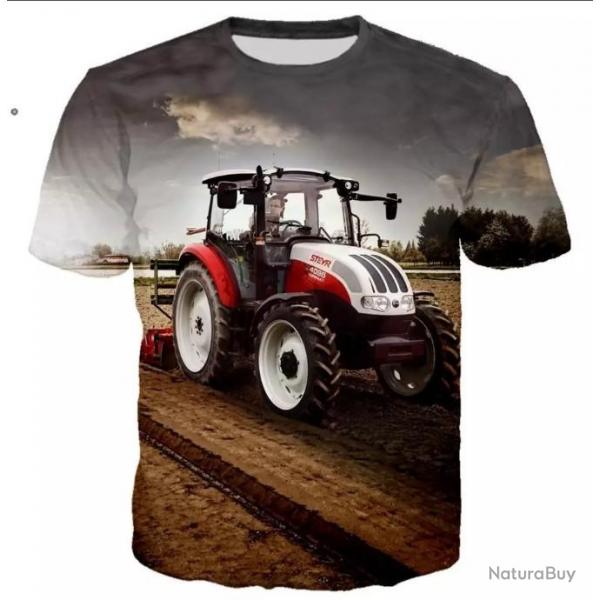 !!! LIVRAISON OFFERTE !!! Tee-shirt 3D raliste chasse pche agriculture tracteur rf 518