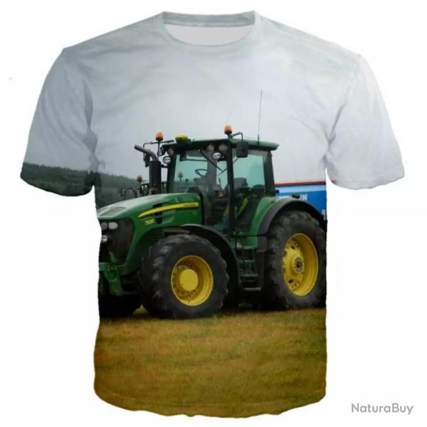 !!! LIVRAISON OFFERTE !!! Tee-shirt 3D raliste chasse pche agriculture tracteur rf 520