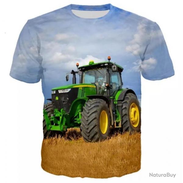 !!! LIVRAISON OFFERTE !!! Tee-shirt 3D raliste chasse pche agriculture tracteur rf 521