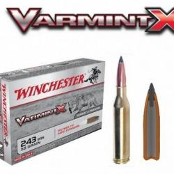 Munitions balles Winchester Varmint X 243 WIN 58g 3.76 par 60