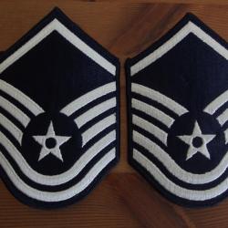 Paire d'écussons anciens USAF Master Sergeant