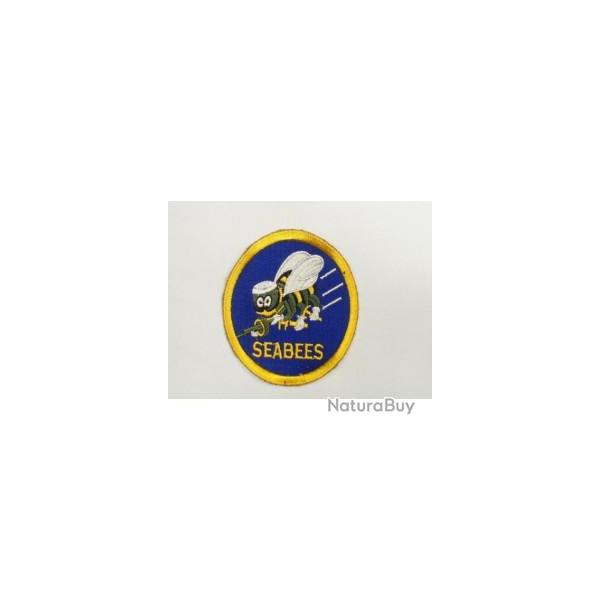 Patch US Air Force SEABEES bordure jaune